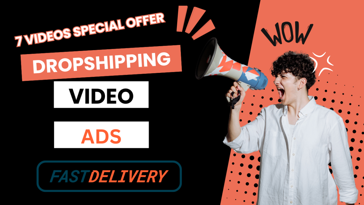 create dropshipping video ads for tiktok ads or facebook ads