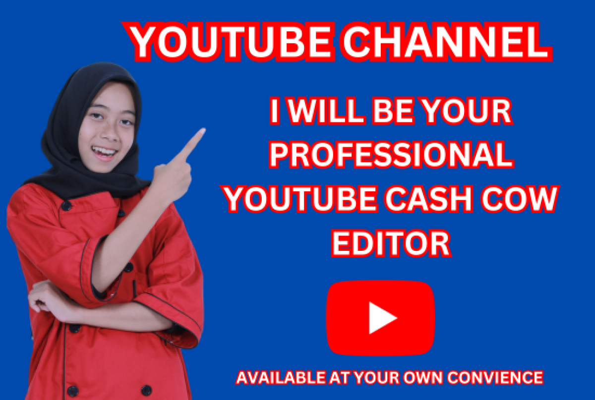 be your faceless cashcow youtube video editor