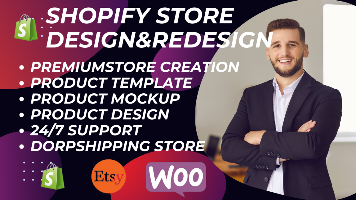 design a professional and eye-catching Shopify store for your business