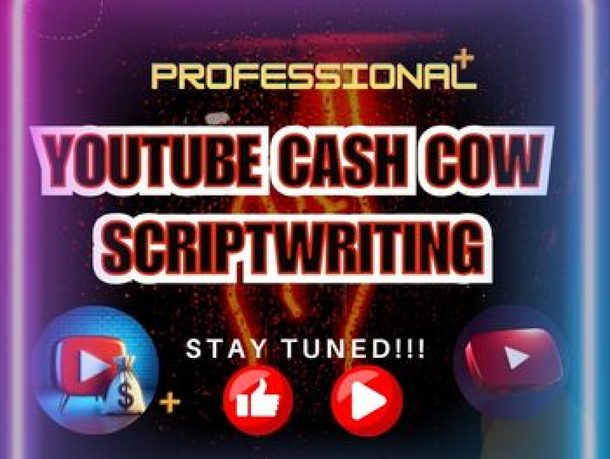  be your YouTube Cash cow, Video Scriptwriter, Scriptwriting