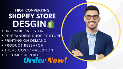 setup profitable shopify website or shopify store design