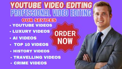 do professional and creative youtube video editing