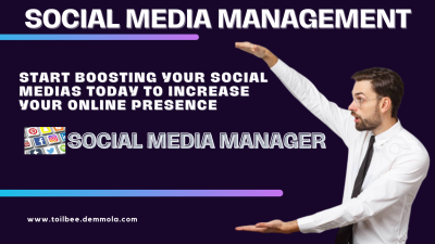 be your social media marketing manager and content management 