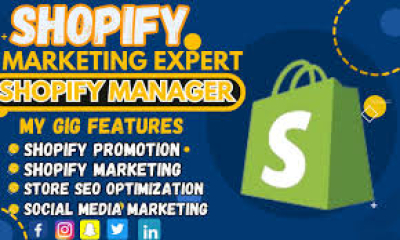 do complete shopify marketing, shopify store manager, shopify store promotion