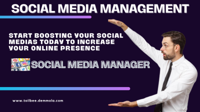 be your social media marketing manager and content management