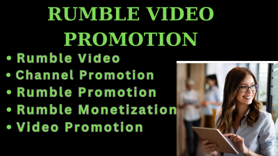 Organic rumble video promotion, USA followers, set-up channel, rumble followers